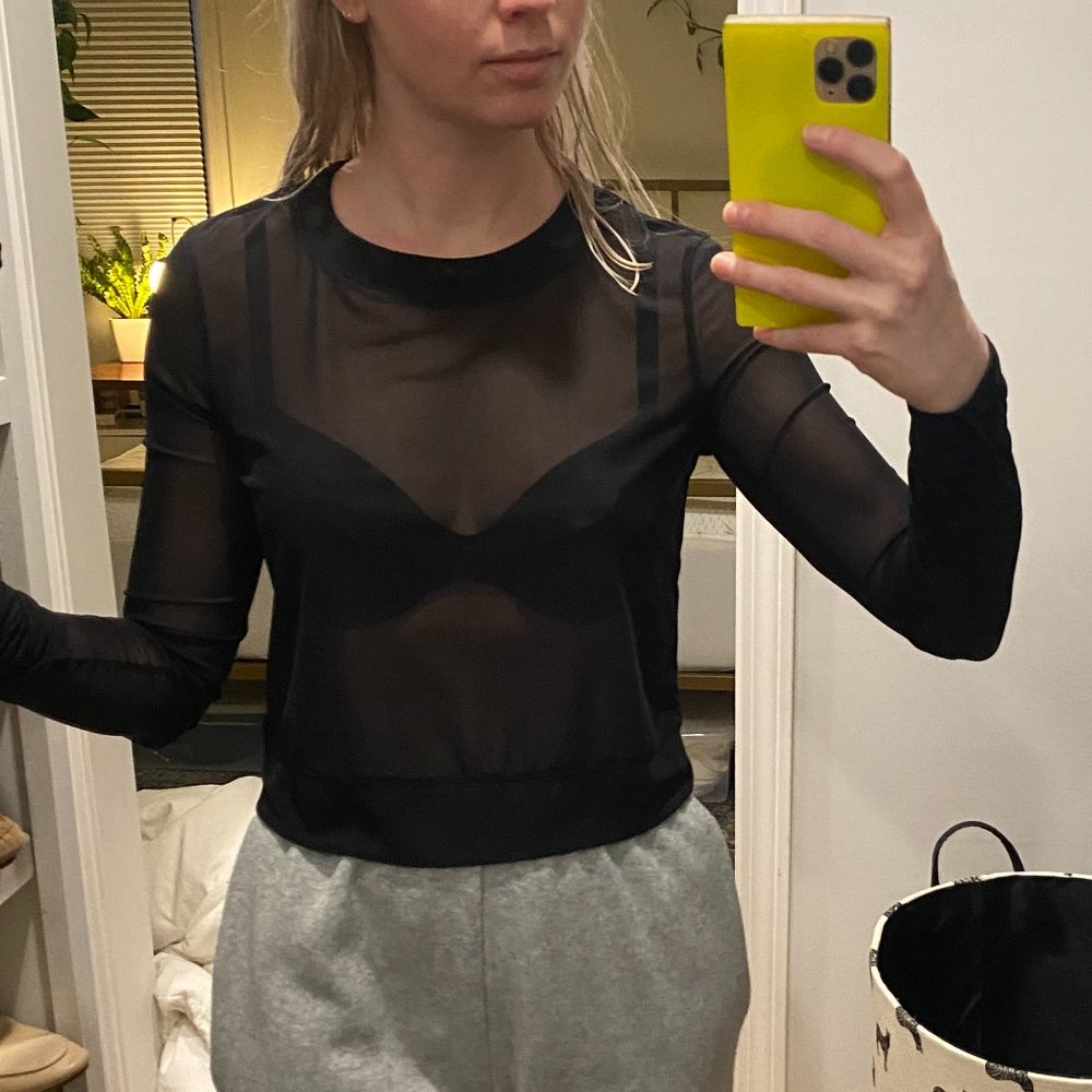 Alo Yoga Muse Sheer Long-sleeve Shirt